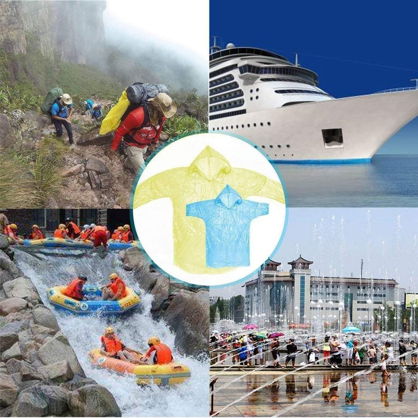 Wallet Rain Card - Rain Coat for Adults (Set of 5)