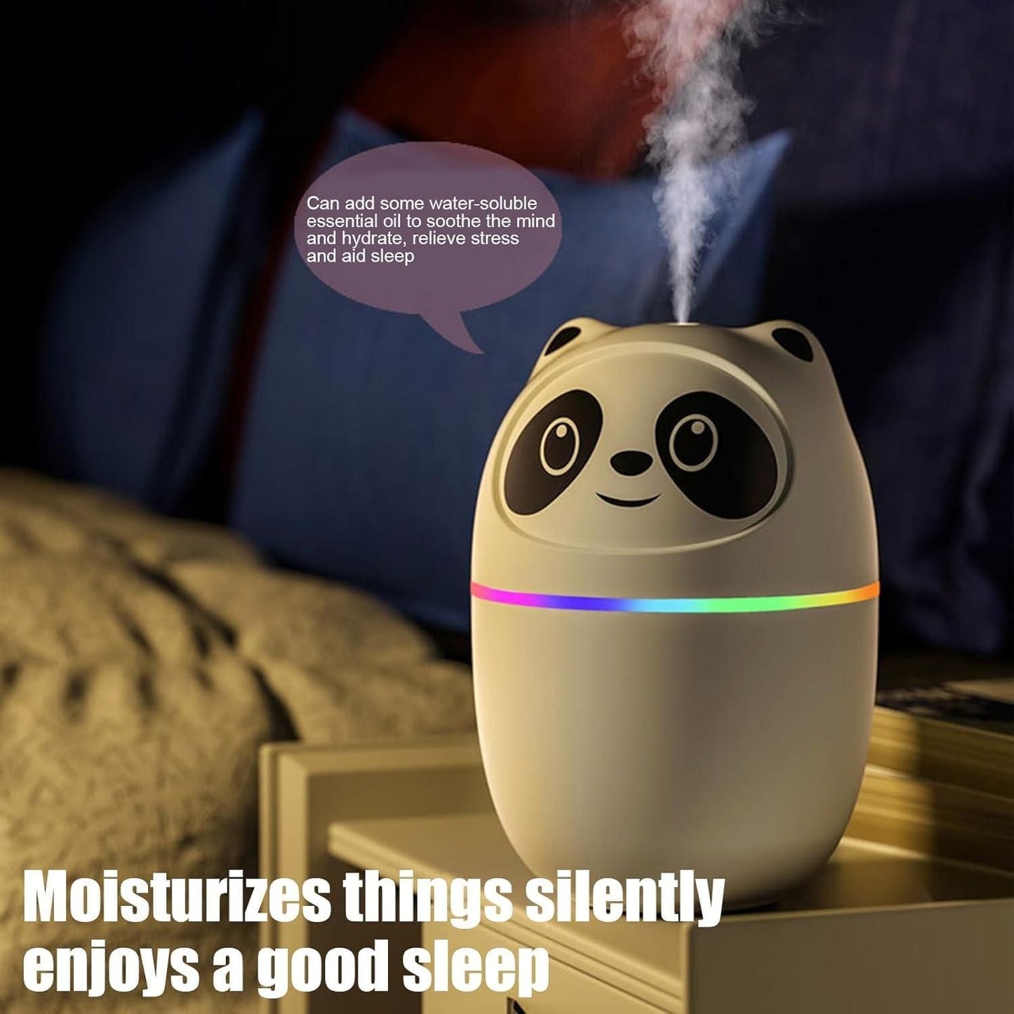 Mini Cute Panda Cool Mist Humidifier