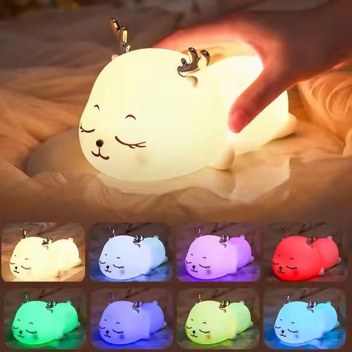 Silicon Snoring Cat Night Lamp