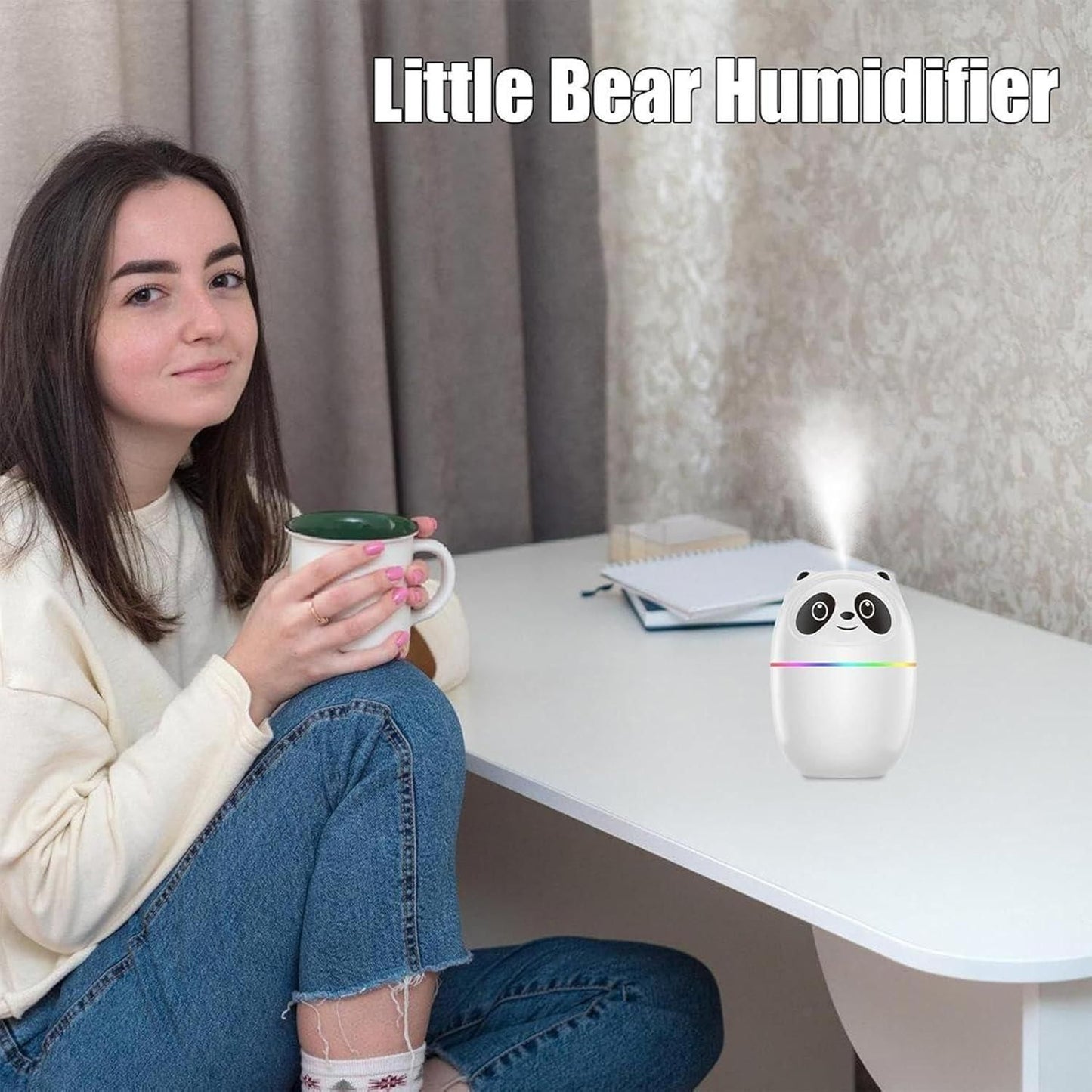 Mini Cute Panda Cool Mist Humidifier