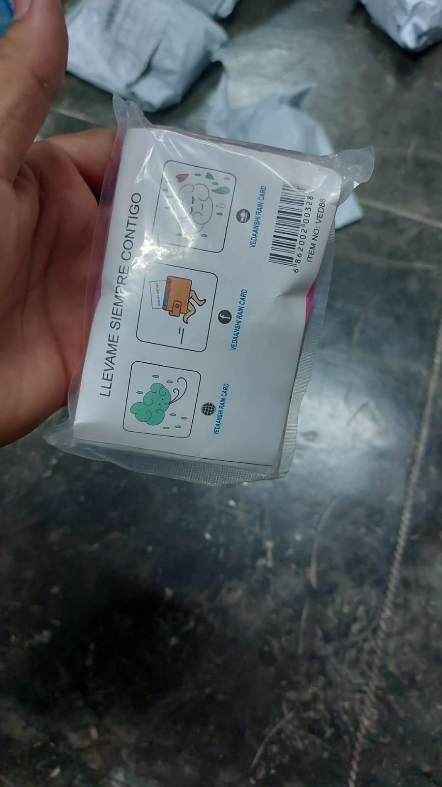 Wallet Rain Card - Rain Coat for Adults (Set of 5)