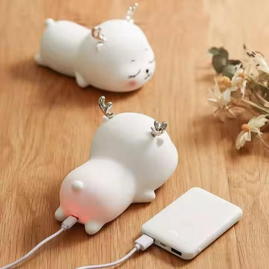 Silicon Snoring Cat Night Lamp