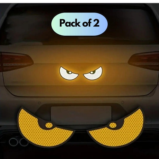 4 Pc Monster Eyes Car Reflective Stickers (Pack of 2)