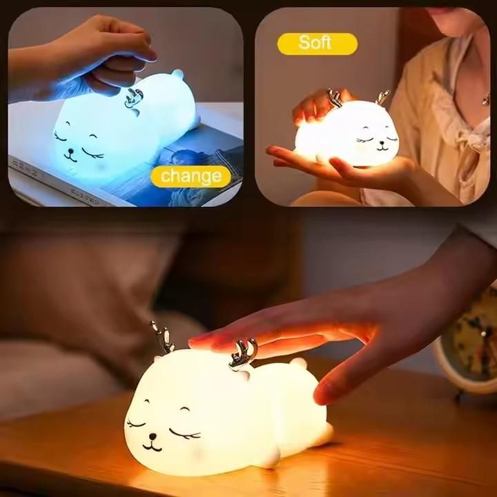 Silicon Snoring Cat Night Lamp
