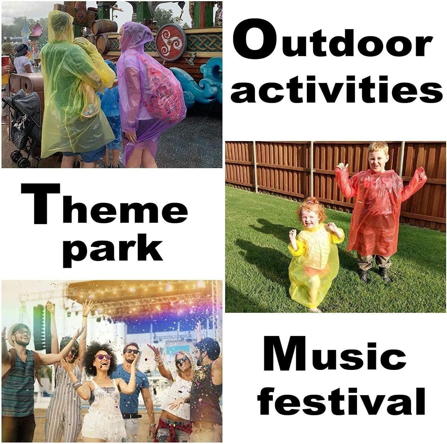 Wallet Rain Card - Rain Coat for Adults (Set of 5)